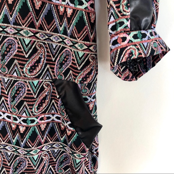 Pink Blush Dress With Leather - Picture 2 of 5